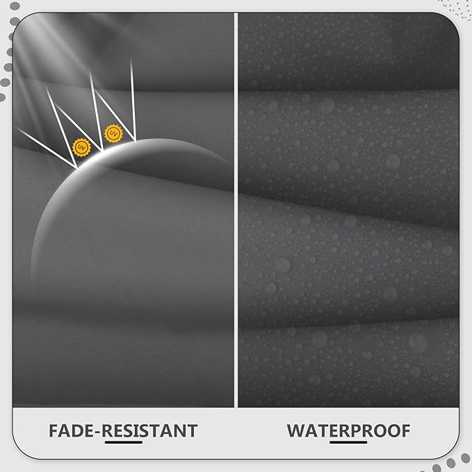 24" x 24" x 6" Outdoor Deep Seat Cushions Set - 6 Set Waterproof & Fade Resistant Patio Furniture Replacement Cushions, Non-Slip Outdoor Cushions Fit Loveseats, Couches, Chairs, and Sofas.