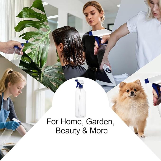 driew Plant Mister Spray Bottle, Plant Mister Water Spray Bottle for Plants Misting Bottle Water Fine Mist, Cleaning Solutions, Gardening, Indoor, Outdoor (Transparent Blue - 1L)