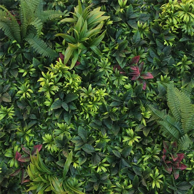 ULAND 40"x40" Artificial Greenery Hedegs Wall, Vertical & Wall Planters Faux Ivy Leaves Backdrop, Verticial Garden Privacy Fence Screen,