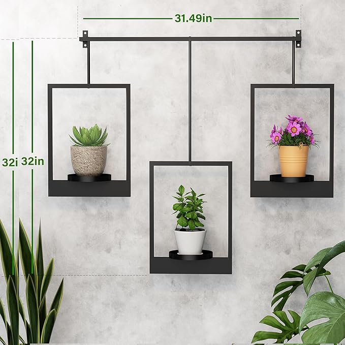 Wall Planters for Indoor Plants Wall Plant Holder Frame Plant Wall Hanger Window Plant Hanger for Livingroom Entryway (1)