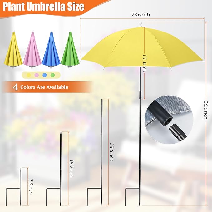 Plant Umbrellas for Outdoor Plants, Garden Umbrella Shade for Potted Plants and Garden Beds, Provide Shade to ‌Defend Plants From Blazing Sun