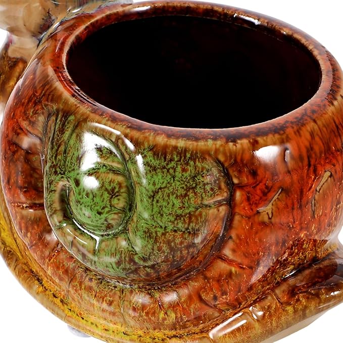 Snail Flowerpot Decorative Resin Planter 5.90X5.11X3.34In Indoor Outdoor Succulent Pot for Home Garden Balcony Tabletop Decor