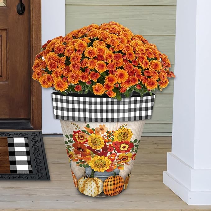 Briarwood Lane Fall Planter 14" x 15" x 15" Autumn Bouquet Large for Fall Planter