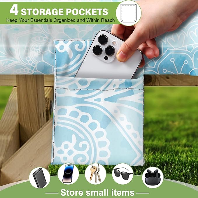Fitted Picnic Table Cover with Bench Covers, Windproof Vinyl Table Cloths Outside Camping Cooking Backyard Furniture Seat Cushion Tablecloth Activities Party Decor Decorations Para Acampar Equipment