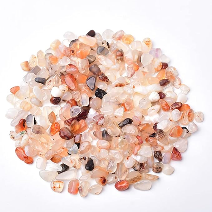 Decorative Polished Rocks, RIFNY 0.3" Gravel Rocks Crushed Crystal for Plant Flower Pots Succulents Cactus Bamboo Plant Vase Filler Aquarium Fish Tank Decorations and DIY Craft (1.5 LB, White)