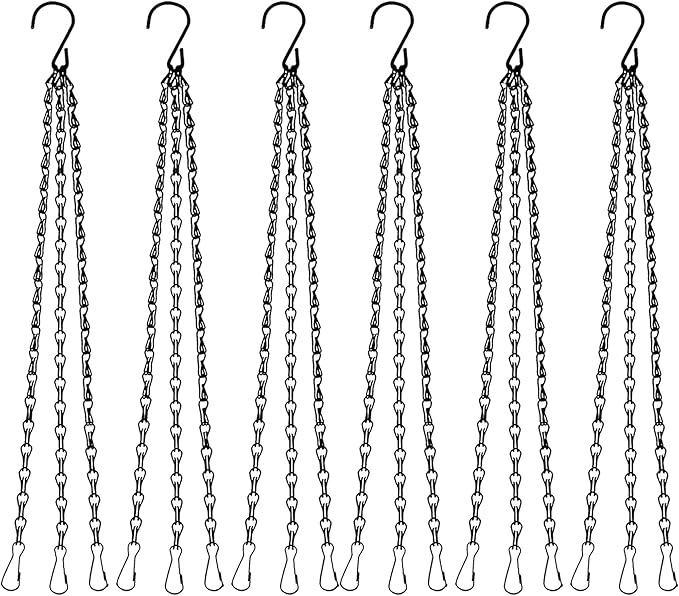 6pcs19.7inch Hanging Basket Planter Hanging Chain，Replacement Plant Hangers for Bird Feeders,Planters Wind Chimes and Decorative