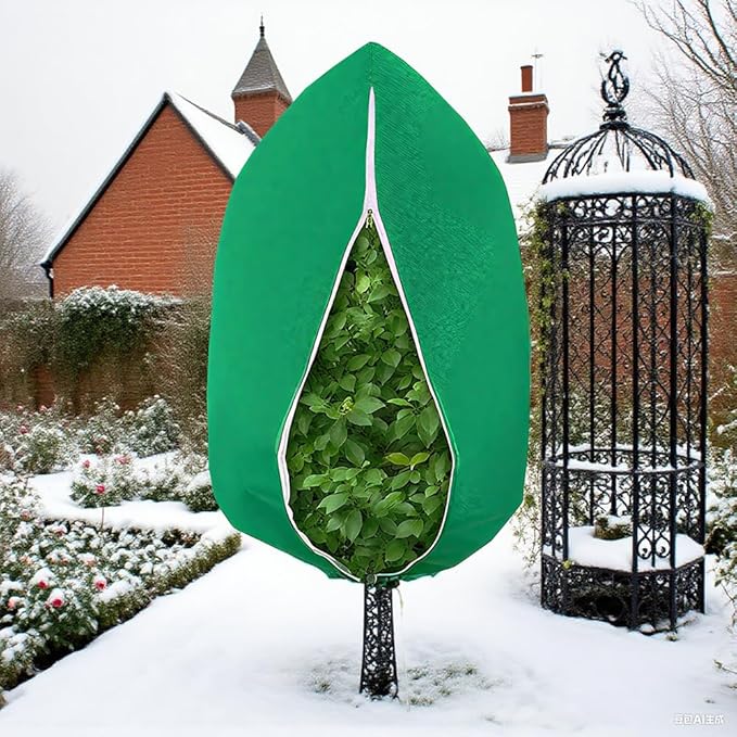 Baccessor Large Winter Plant Covers Freeze Protection Kit - 86x95 Reusable Frost Blankets with Adjustable Drawstring for Outdoor Bushes Potted Plants Tree
