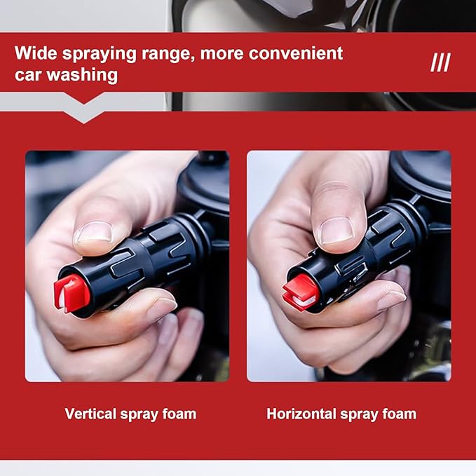 Spray Nozzle - High-Pressure Car Wash Tool, Adjustable Soap Dispenser | Garden Hose blaaster, Snow Lance, Auto Detailing Equipment, Vehicle Cleaning Accessory for Vehicle Care