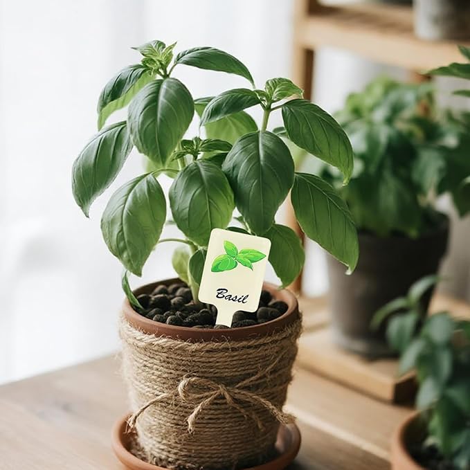 24pcs Herb Markers, Thickened Acrylic Herb Garden Signs Waterproof and Double Sided Printing Plant Labels Name Tags Stakes for Outdoor Garden Farmland Potted Plants Flowers Seedlings and Greenhouse