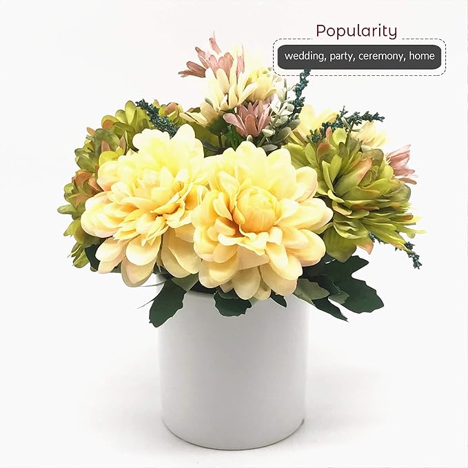 WGVI Matte White Ceramic Cylinder Vase Width 6.5" Height 6", Flower Arrangements, Candle Holder, Terrarium Planter Pot, Storage Container Organizer, Pen Brush Holder, Modern Table top Decor, 6 Pc