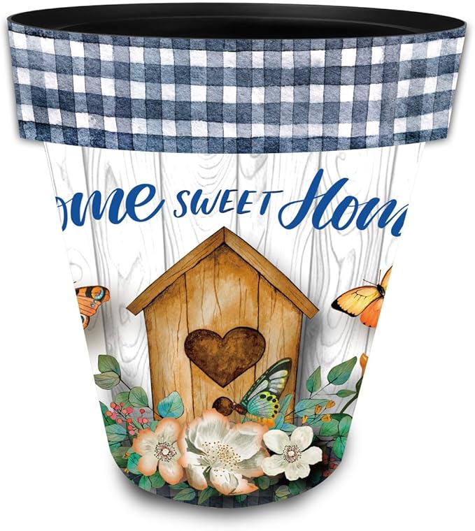 Briarwood Lane Spring Planter 14" x 15" x 15" Country Home Sweet Home Large for Spring Planter