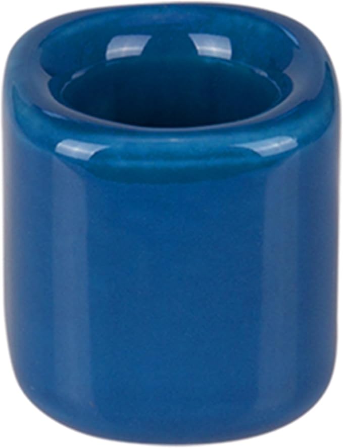 Mega Candles 10 pcs Dark Blue 1/2 Inch Diameter Ceramic Chime Ritual Spell Candle Holders, Great for Casting Chimes, Meditation, Rituals, Spells, Vigil, Witchcraft, Wiccan Supplies