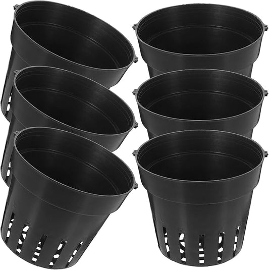 8pcs Black Wall Hanging Planters Set for Indoor Plants, Breathable Root Control Flower Pots with Multiple Drainage Holes, Balcony Vertical Garden Plant Holders Without Hooks