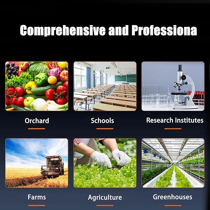 7 in 1 Soil Tester, Nitrogen Phosphorus Potassium NPK Tester, Handheld Soil PH Meter Kit, Temperature, Conductivity, Moisture, EC Meter for Petrochemical, Agriculture