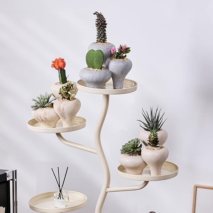 Gray Granite Textures 3-in-1 Small Succulent Pots, Mini Indoor Succulent Planters, Cute Cactus Bonsai Flowers Pots for Plants, Garden Mini Cactus Plant Pot Modern Decorative, Gift, Breathable Planter