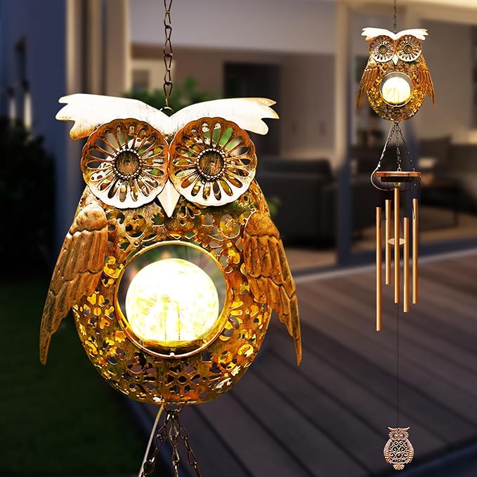 Wind Chimes Outdoor Indoor Decor: Melodious Valentines Day Gifts for Her Wife Women Mom Grandma Birthday - Weatherproof Metal Outdoor Decor Easy Hanging for Garden Patio Tree Window Memorial