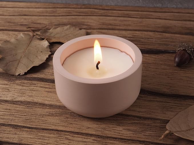 Storage Boxes with Lids - Creative Silicone Candle Vessels Pot Molds, Concrete Round & Square Stripe Bottle Making Moulds for Storage & Candle Holders (N-Round+Square)