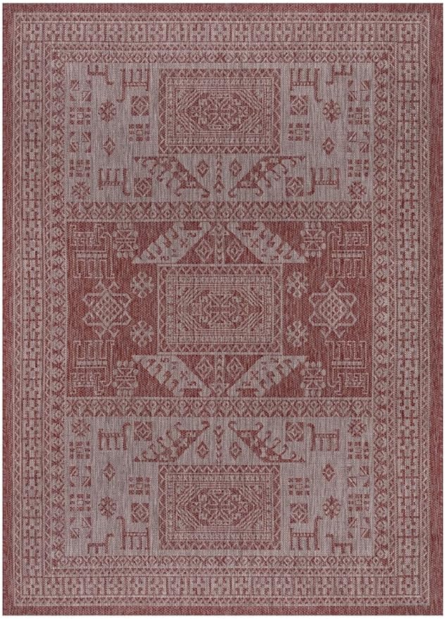 Keen Home Design Terrace Outdoor Area Rug - 8x10 Washable Indoor/Outdoor Rug for Patio, Kitchen, Balcony, Beach, Garden, Deck and Porch, Size: 7'7"x10'