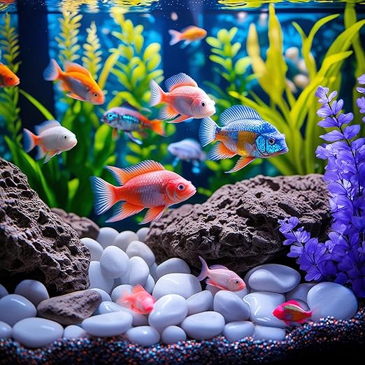 River Rocks for Landscaping, 20lbs White Pebbles for Indoor Plants, 1-2 Inch Decorative Rocks for Planters, High Polished Stones for Vase Filler Fish Tank Garden