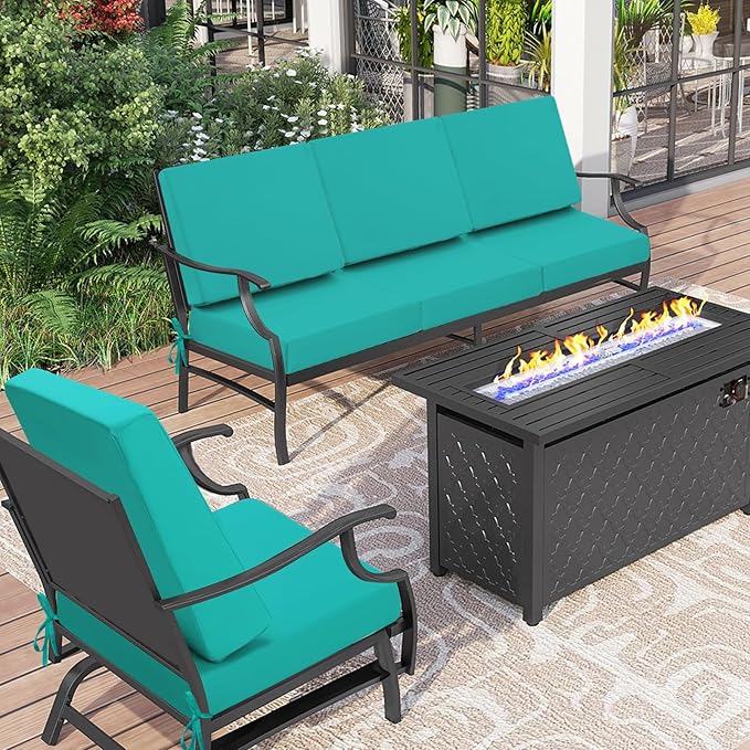 Outdoor Cushions for Patio Furniture, Outdoor Seat and Back Cushion, Waterproof Hampton Bay Deep Seat Replacement Couch Cushions for Garden Lawn, 24x24