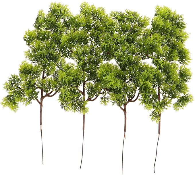 Ciieeo 4pcs Faux Pine Branches for Home Office Decor Artificial Greenery Picks for DIY Floral Arrangements Holiday Planter Decorations and Seasonal Displays