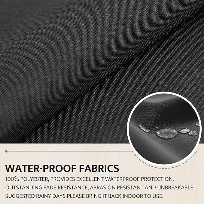 mudilun Outdoor Adirondack Chair Cushion High Weather Resistant Tufted Waterproof Lounge Cushion Anti-Slip Thickened High Back Patio Seat Pads