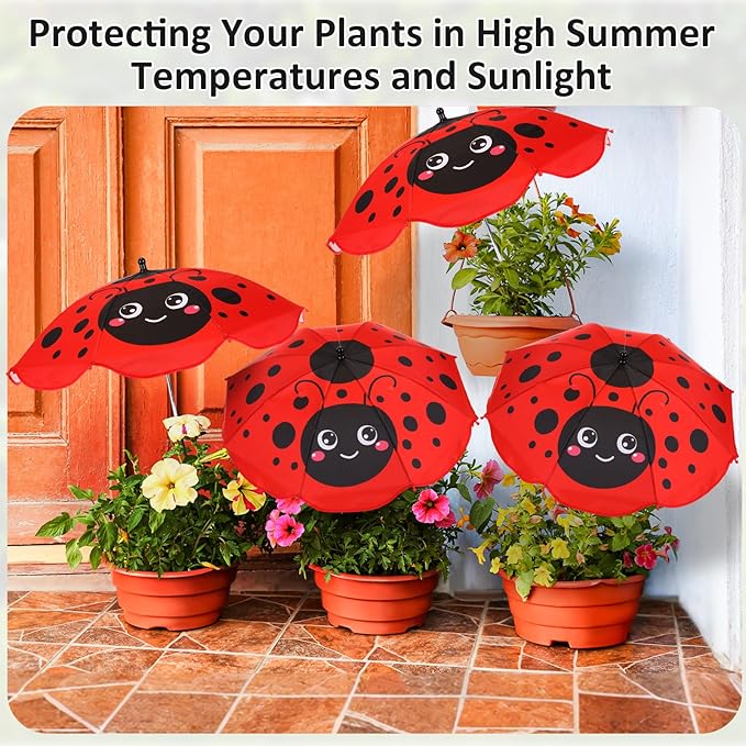 24. 5 Inch Plant Umbrellas for Outdoor Plants Garden Umbrella Shade for Potted Plant, Garden Bed Flower Pot Provide Shade to ‌defend Blazing Sun
