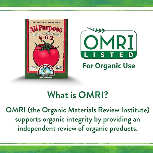 Down To Earth All Natural Fertilizers Organic All Purpose Tomato & Vegetable Mix - Plant Food for Tomatoes, Peppers, Herbs and Flowers 4-6-2, 15 lb