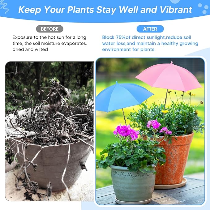 Adjustable Plant Umbrellas for Outdoor Plants, Large Garden Sun Shade Covers for Plants Plants Shade Cover, Higher Sun Shade for Plants, Potted Plant, Garden Beds