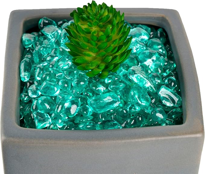 Glass Stones, 1Lb/460g Irregular Sea Glass Dercorative Rocks Non-Toxic Artificial Crystal Pebbles for Aquarium Decoration/Vase Filler/Table Scatter/Handcraft/Jewelry Making/Gems Display, Light Green
