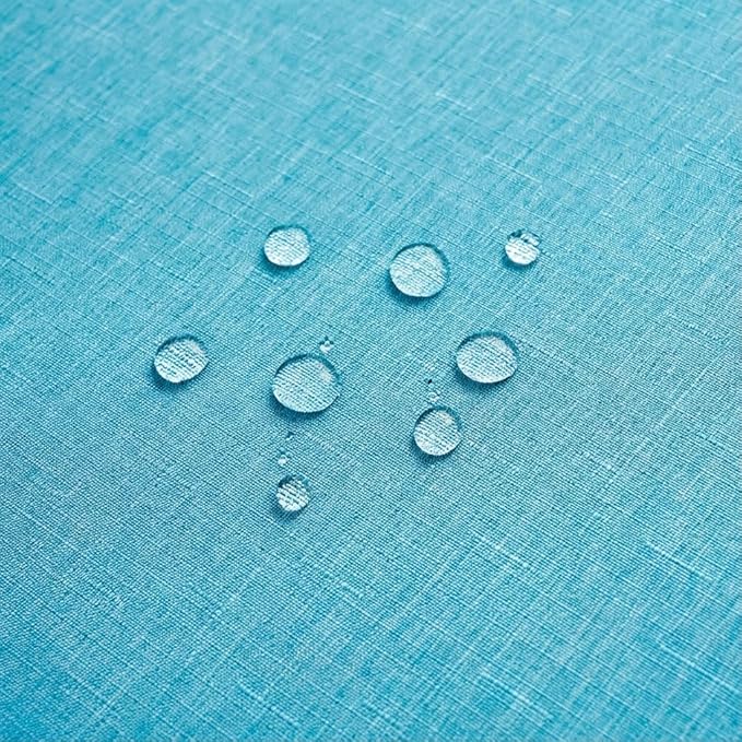 Outdoor Tablecloth Wrinkle-Free Stain Resistant Waterproof Polyester Fabric Table Cover with Zipper Umbrella Hole for Picnic/Party/Dinner/Patio Garden(60×84inch,Zippered,Aqua)