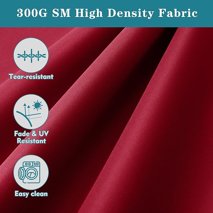 Outdoor Bench Cushions 45 x 18 Inch Thick Waterproof Porch Swing Cushions with Tie Patio Furniture Chair Cushion Bench Pad Color Fastness Backyard Seat Pads Burgundy