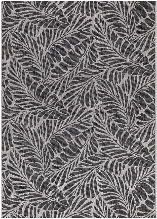 Keen Home Design Terrace Outdoor Throw Rug - 36"x60" Washable Indoor/Outdoor Rug for Patio, Kitchen, Balcony, Beach, Garden, Deck and Porch, Size: 3' x 5', Rainforest Black