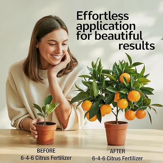 𝐁𝐄𝐒𝐓𝐒𝐄𝐋𝐋𝐄𝐑 Citrus Fertilizer + Vital Micronutrients - Perfect Balanced NPK for All Citrus - for Indoor and Outdoor Plants - Orange, Lime, Avocado and Lemon Tree Fertilizer - 20 QUARTS