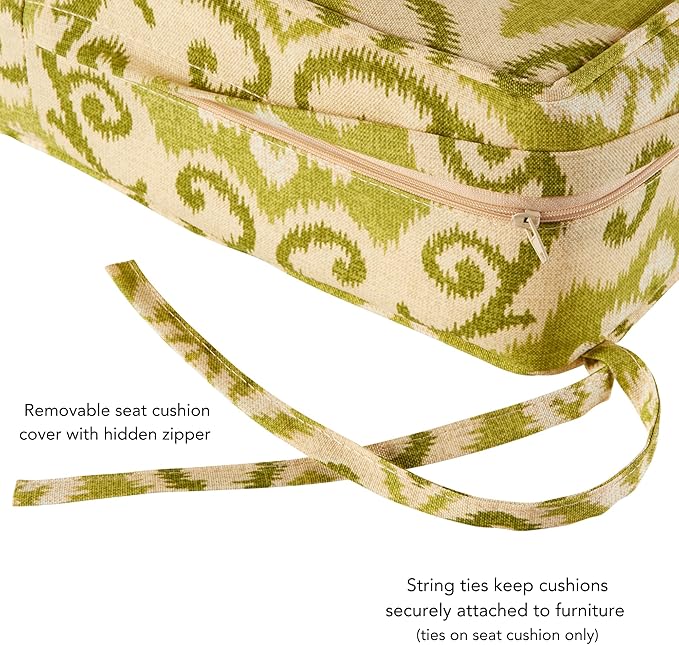 Greendale Home Fashions 2-Piece Outdoor Deep Seat Cushion Set, Avocado