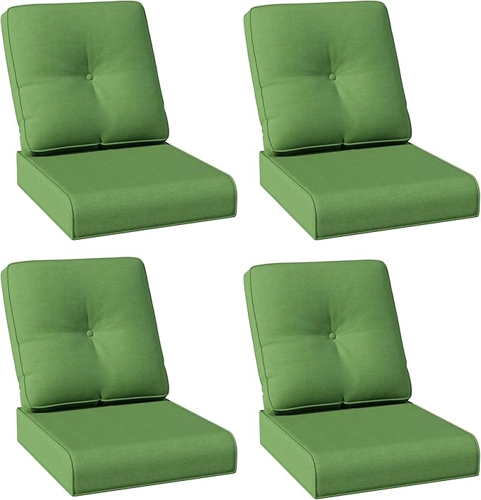 Joyside Outdoor Chair Cushions Set, 22x25/22x24 Inch Patio Furniture Deep Seat Cushions, Water Resistant & Thick Cushion, Outdoor Replacement Cushions for Seat and Sofa