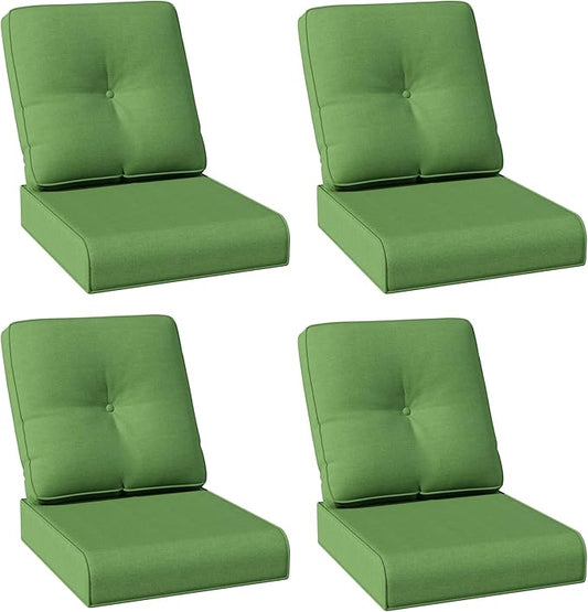 Joyside Outdoor Chair Cushions Set, 22x25/22x24 Inch Patio Furniture Deep Seat Cushions, Water Resistant & Thick Cushion, Outdoor Replacement Cushions for Seat and Sofa