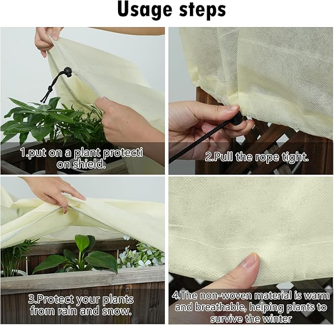 Rectangular Plant Protection Cover, Winter Outdoor Garden Plant Frost Protection Blanket, Plant Frost Protection Cover, Plant Protection Wrap Cover, 1 Piece, 102 x 51 x 19.7 Inches
