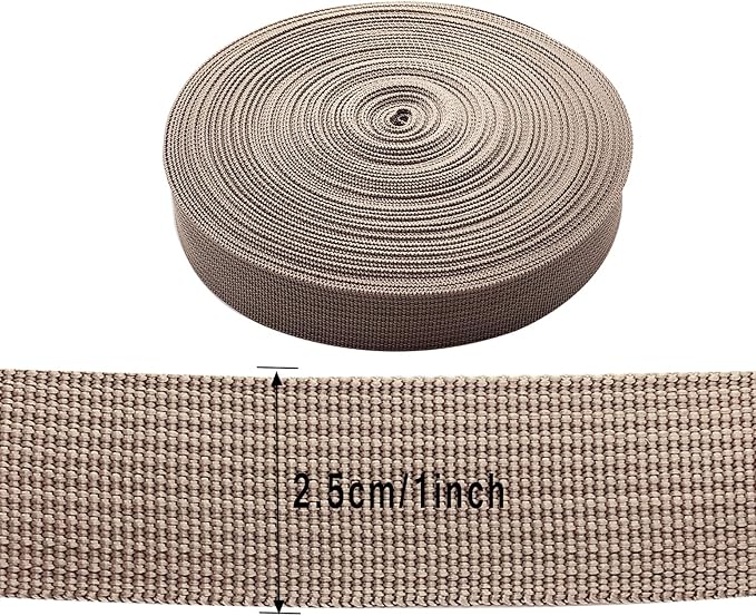 1 Roll 65.6 Feet Tree Tie for Plant Support Garden Strap 1 Inch Width Staking and Guying Material 1,800 Lbs Strength (Khaki)
