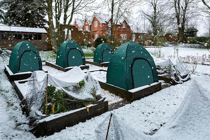 Winter Plant Covers for Snow and Ice Protection Shrub Cover Freeze Protection Plant Tent Protect Outdoor Plant and Potted Plant from Snow Frost Sun and Animal with Zipper Door 22*22*22 (2Packs)