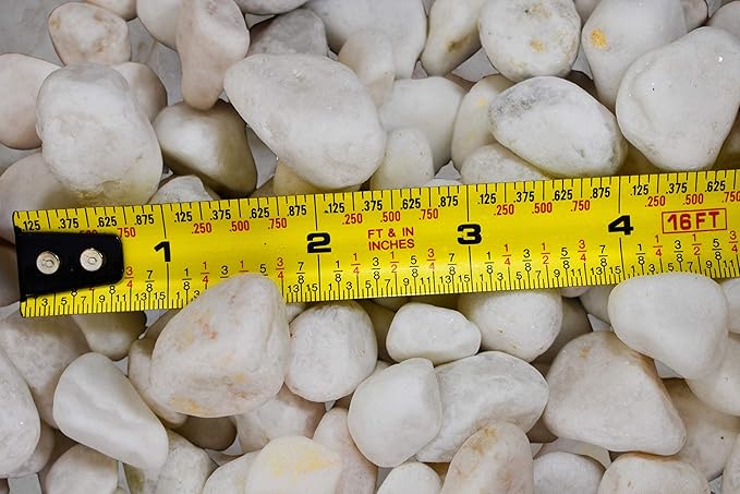 Around 5 Pounds of Matte White Decorative Stones - Perfect for Aquariums, Vase Fillers, Table Scatter, Much More!(Panacea White River Stone)