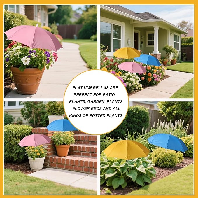 3pcs Plant Shade Umbrella for Outdoor, Garden Umbrella Sun Shade Potted Plants Garden Beds for Patio Flowers Fruits Vegetables
