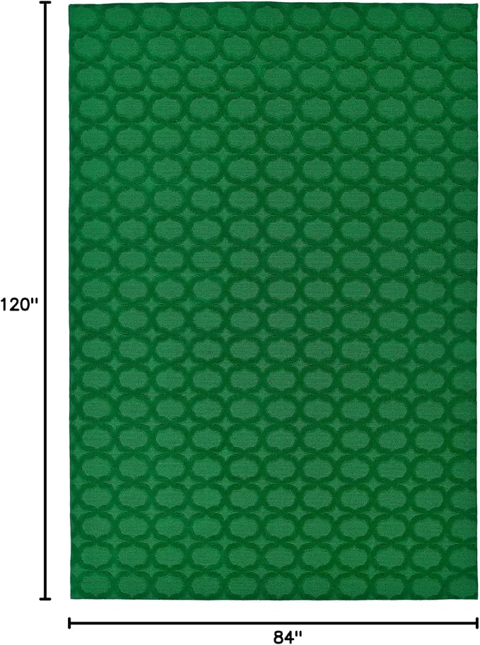 Garland Rug Garden Trellis 7 ft. x 10 ft. Indoor/Outdoor Area Rug Outdoor Waterproof Rug for Patio, Camping Rugs, RV, Porch, Deck, Camper, Balcony, Backyard for High-Traffic Areas, Green
