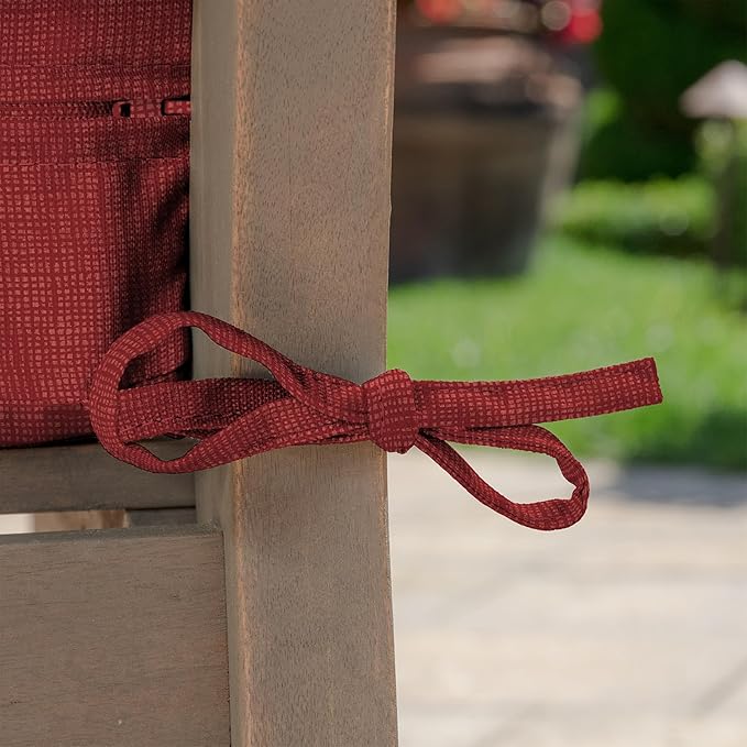 Arden Foam Outdoor Bench Cushion, 48 x 18, Made with ProFoam, Rain-Proof, Fade Resistant, Ruby Red Leala