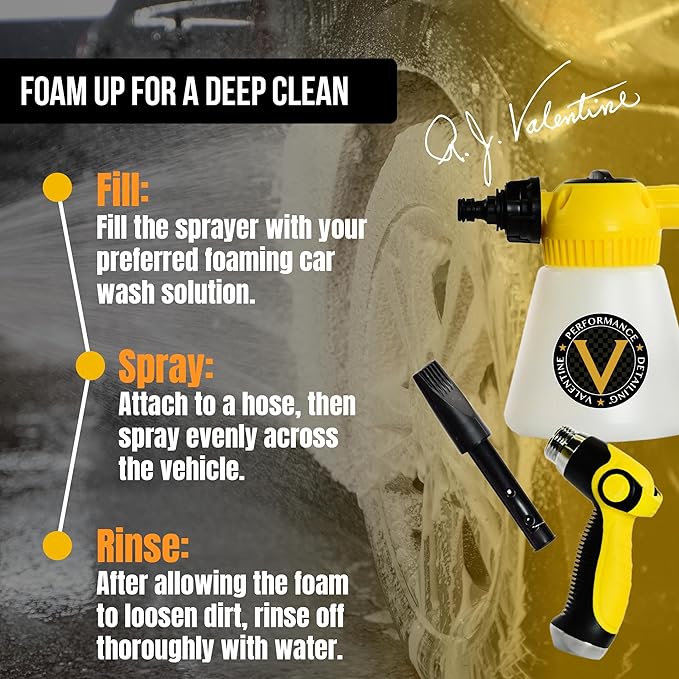 VPD Cyclone Foam Sprayer - High-Foaming Car Wash Sprayer for a Professional-Grade Clean, Foam Cannon for Ultimate Scratch Free Cleaning, Spray Foam Gun, Connects to Any Garden Hose, Family-Friendly