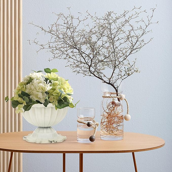 Kichvoe Retro Metal Flower Vase 4.4X4.4X3.14 Inch Small Iron Planter for Wedding Centerpiece Home Office Tabletop Decoration Rustic Style