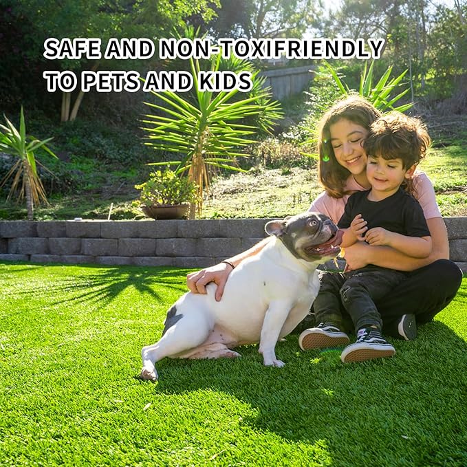 Realistic Pet Artificial Turf 3FT x 5FT (15 Square ft) Fake Grass Carpet Rug Mat Green Synthetic Grass Drainage Holes for Customizable Home Garden Backyard Patio Outdoor Lawn Landscape