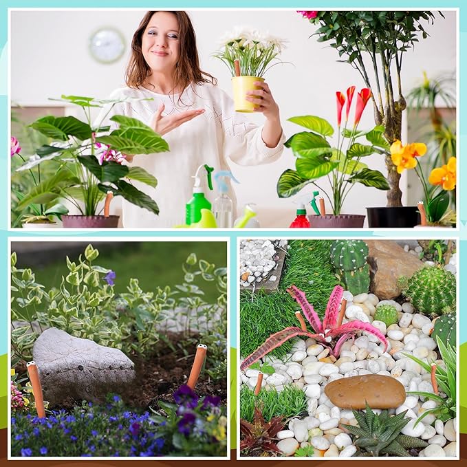 12 Pcs Water Sensor Ceramic Worm The Potting Shed Worm Water Sensor Plant Decoration Moisture Monitor Gardening Houseplant Humidity Meter Fun Gardening Gift for Your Potted Plant (6 Inch)