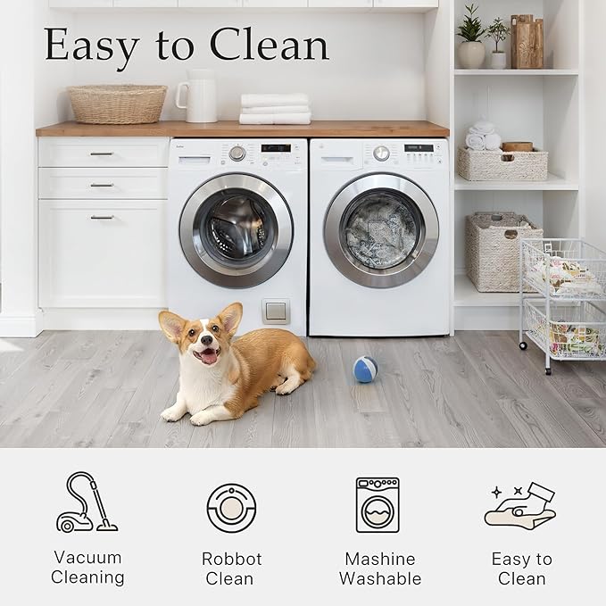 GENIMO Outdoor & Indoor Area Rug 4'x6', Waterproof, Non-Shedding, Easy Cleaning, Boho Mat for Patio, Living Room, Balcony, Dining Room, RV, Deck, Bedroom, Camping, Outside Carpet,Blue