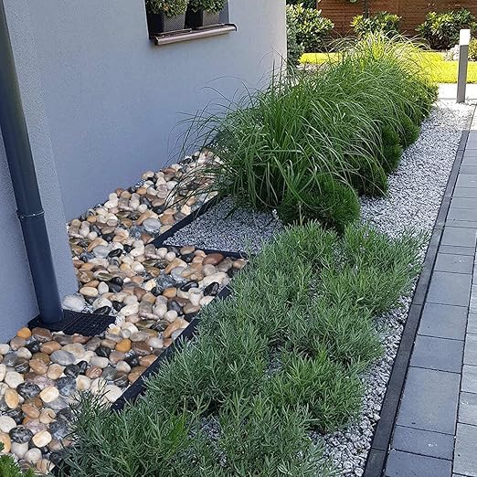 40 lbs River Rocks for Plants, 2-3 Inch Decorative Garden Rocks Outdoor Landscaping, Large Polished Natural Stone for Walkways, Yard, Vases, Crafts